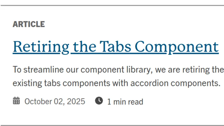 There are no tab features any more