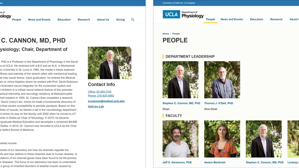 Example of a person page