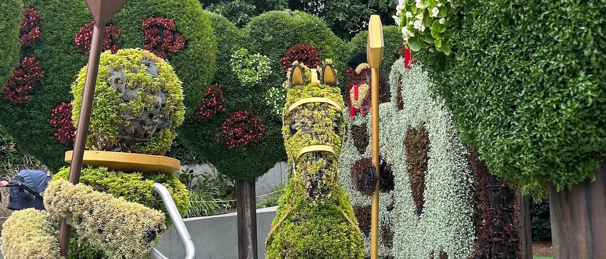 A giant chessboard made of plants at the Atlanta Botanical Gardens