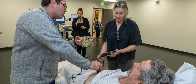 A sim center opening event