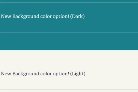 Examples of the light and dark background options for the Web Platform.