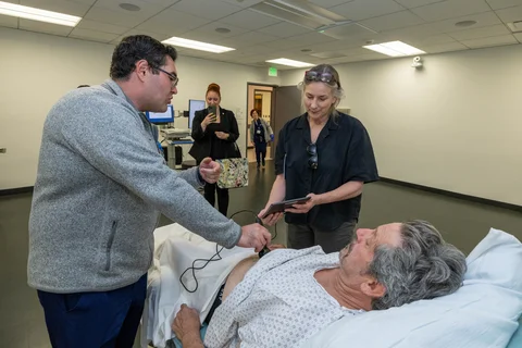 A sim center opening event