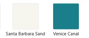 Color options available for the one column section backgrounds in the web platform.
