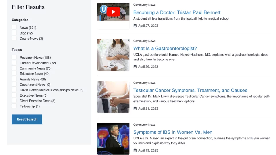 Article Search Page