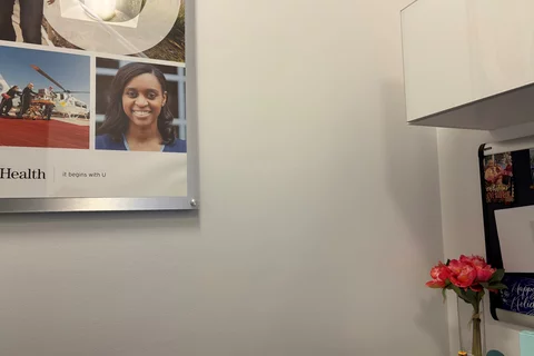 an office space with no person indicating that recruiters are concerned AI will replace recruiters and the need for human beings