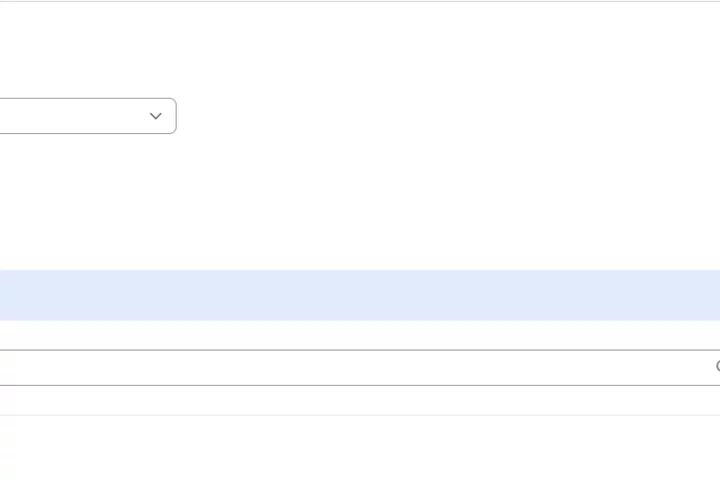 Screenshot of the Search listing options when creating a page 