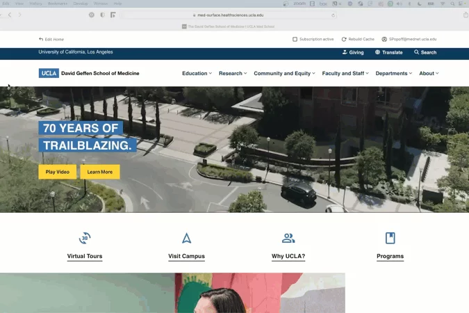 Example of creating a page with Page Title and Breadcrumbs added automatically