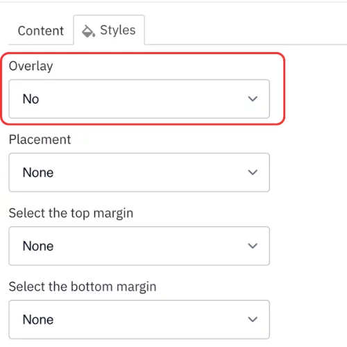 Select an overlay
