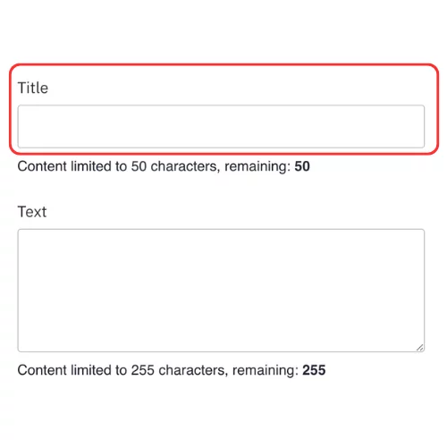 Slider title