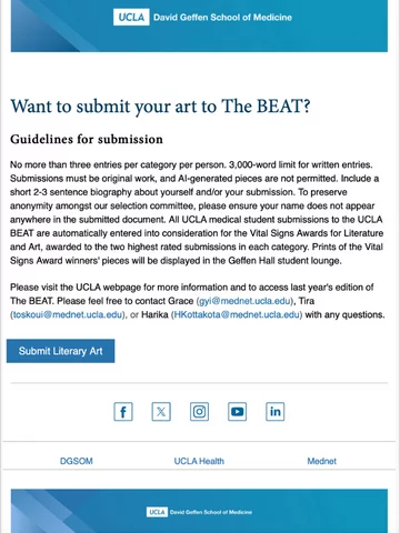 Publicate announcement email template